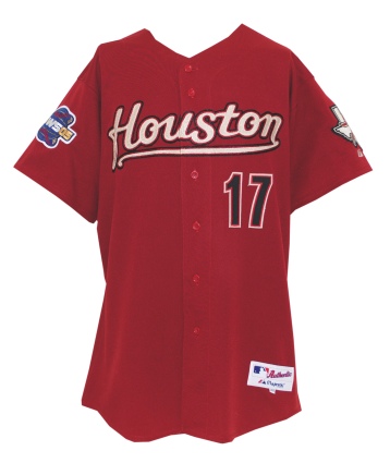 2005 Lance Berkman Houston Astros World Series Game-Used Alternate Jersey