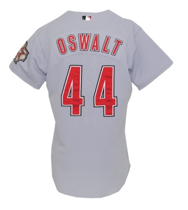 2005 Roy Oswalt Houston Astros Game-Used Road Jersey
