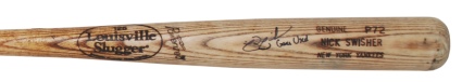 2009 Nick Swisher NY Yankees Game-Used & Autographed Bat (Championship Season) (JSA) (PSA/DNA Graded 10)