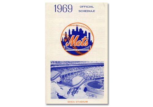 1969 New York Mets Official Schedule, Mail-Order Ticket Form and Envelope (3) (Championship Season)