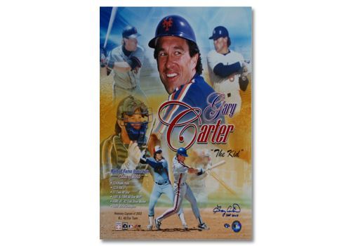 Gary Carter Autographed 16” x 20” Photo with “HOF 2003” Inscription