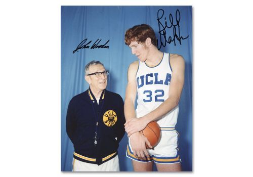 John Wooden and Bill Walton Autographed 8” x 10” Photo