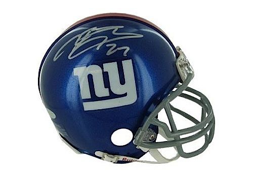 Brandon Jacobs Autographed Giants Super Bowl 42 Champs Replica Mini Helmet (Steiner COA)