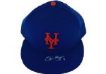 Omir Santos Autographed Blue New York Mets Hat (Steiner COA)