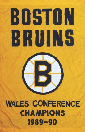 1989-90 Boston Bruins Wales Conference Champions Banner That Hung in the Boston Garden