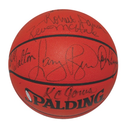 1986 Boston Celtics World Championship Team Autographed Basketball (JSA) (UDA)