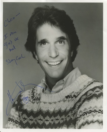 1983 Happy Days Script & Photo Autographed by Henry Winkler & Inscribed to Dr. Js Kids (Erving Family LOA) (JSA)
