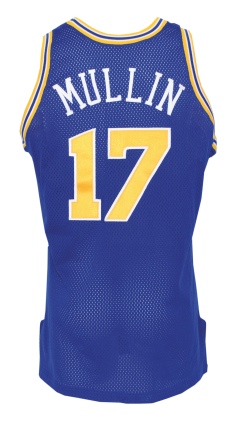 1992-93 Chris Mullin Golden State Warriors Game-Issued Road Jersey