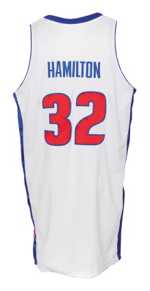 2006-07 Rip Hamilton Detroit Pistons Game-Used Home Jersey