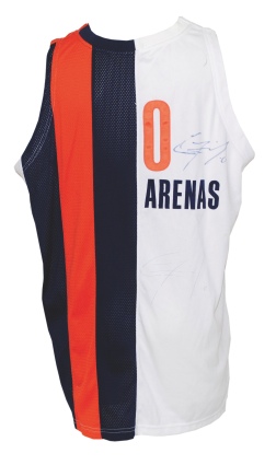 2005-06 Gilbert Arenas Washington Wizards (1972-1973 Bullets) Throwback Game-Used & Autographed Home Jersey (JSA)