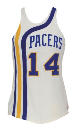 1971-72 Freddie Lewis ABA Indiana Pacers Game-Used Home Jersey (Championship Season) (Lewis LOA)