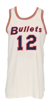 Circa 1965 Bob Ferry Baltimore Bullets Game-Used Home Jersey (Rare Style)