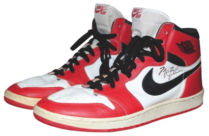 2/10/1985 Michael Jordan Rookie NBA Eastern Conference All-Star Game-Used & Autographed Sneakers (Great Provenance) (JSA)