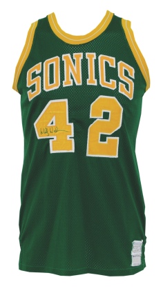 Circa 1977 Wally Walker Seattle Supersonics Game-Used & Autographed Road Uniform (2) (JSA)