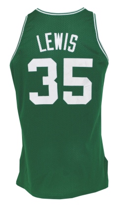 1991-92 Reggie Lewis Boston Celtics Game-Used Road Jersey
