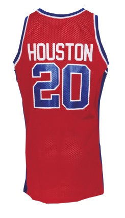 1994-95 Allen Houston Detroit Pistons Game-Used Road Uniform (2)