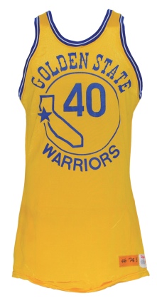 1975-76 Derrek Dickey Golden State Warriors Game-Used Home Jersey