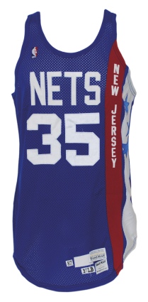 1987-88 Jud Buechler NJ Nets Game-Used Road Uniform (2)