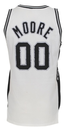 Early 1980’s Johnny Moore San Antonio Spurs Game-Used Home Jersey          
