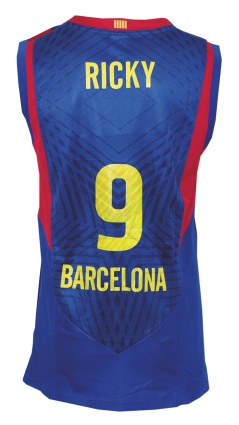 2010 Ricky Rubio Barcelona Basquet Game-Used Jersey 