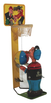1950s Vintage Popeye Basketball Player Wind-Up