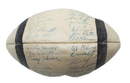 1959 NY Football Giants Team Autographed Football (JSA)