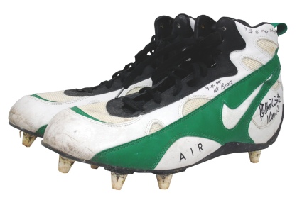 9/11/1995 Reggie White Green Bay Packers Game-Used & Autographed Cleats (JSA)