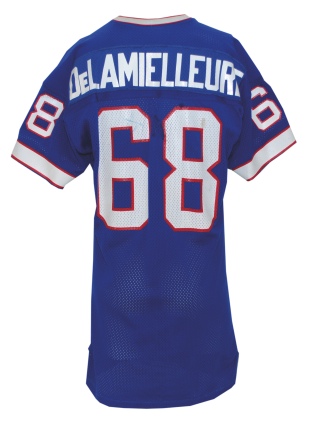 Early 1980’s Joe DeLamielleure Buffalo Bills Game-Used Home Jersey (Team Repair)