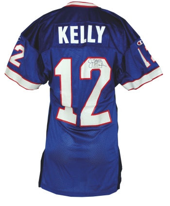 1993 Jim Kelly Buffalo Bills Game-Used & Autographed Home Jersey (JSA)