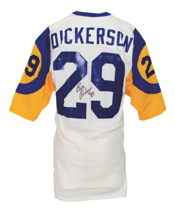 Circa 1985 Eric Dickerson LA Rams Game-Issued Road Jersey