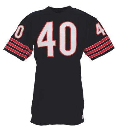 Circa 1968 Gale Sayers Chicago Bears Game-Used Home Jersey (Team Repairs) (Exceptional Example)