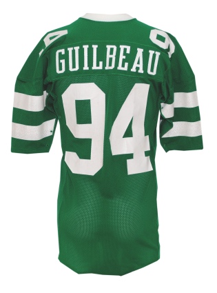 Early 1980s Rusty Guilbeau NY Jets Game-Issued Home Jersey