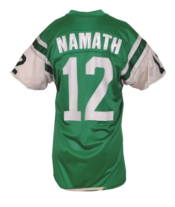 Circa 1973 Joe Namath NY Jets Game-Used Home Jersey (Team Repairs)