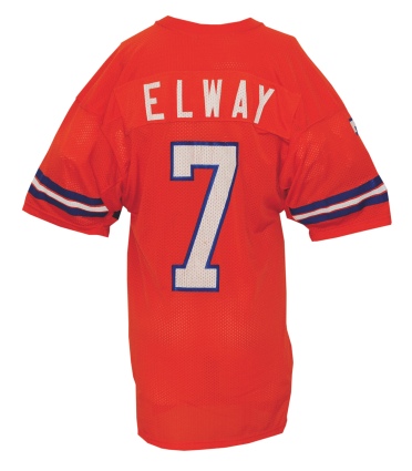 Mid 1980’s John Elway Denver Broncos Game-Used Home Jersey