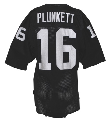 Circa 1984 Jim Plunkett Los Angeles Raiders Game-Issued Home Jersey  