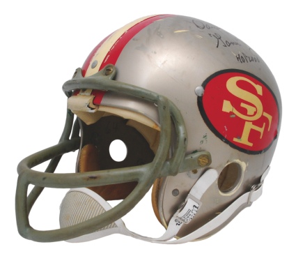 Circa 1970 Dave Wilcox SF 49ers Game-Used & Autographed Helmet (JSA)