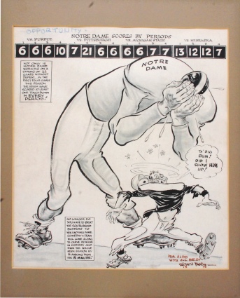 Willard Mullin Signed Illustration (JSA)