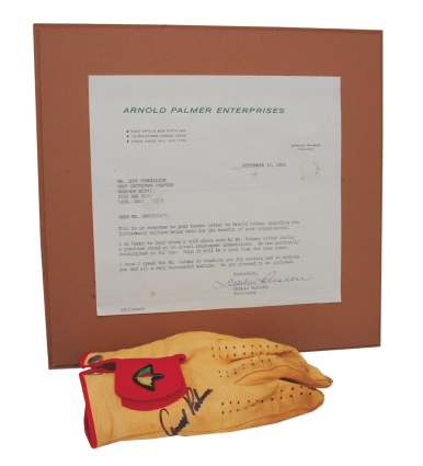 1985 Arnold Palmer Worn & Autographed Glove (Palmer LOA) (JSA)