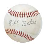 Bill Gates Single-Signed Baseball (Rare) (JSA)