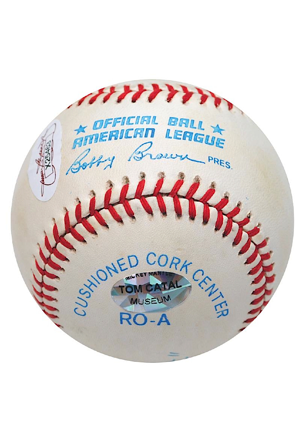 Mickey Mantle Autographed Baseball Inscribed The Commerce Comet