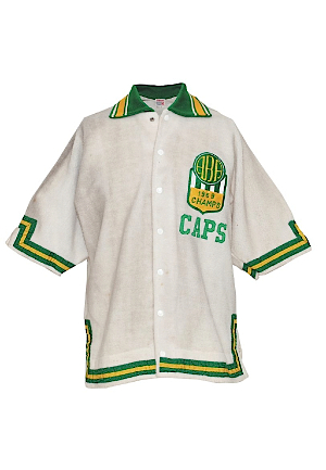 1969-70 Washington Caps ABA Worn Home Fleece Warm-Up Jacket (Exceedingly Rare) (One Year Team)