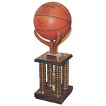 10/31/1980 Ron Boone 1,000th Consecutive Game Trophy with Game Ball (Boone LOA)