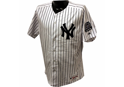 Lot Detail - Derek Jeter Authentic Yankee Jersey w/ 3000th Hit Logo Patch  (Signed on Back) (MLB Auth)