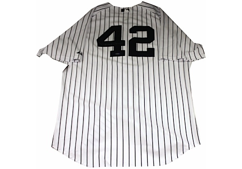 Lot Detail - Mariano Rivera Authentic Yankees Home Jersey (Signed on Back)