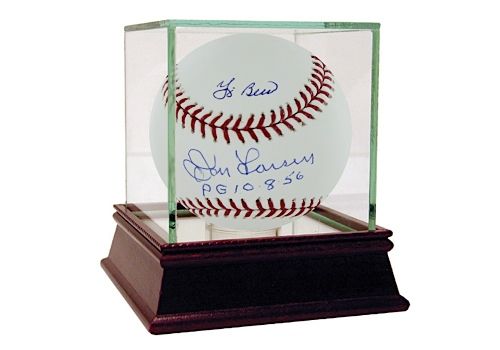 Yogi Berra / Don Larsen Autographed MLB Baseball with PG Inscription (MLB Auth)