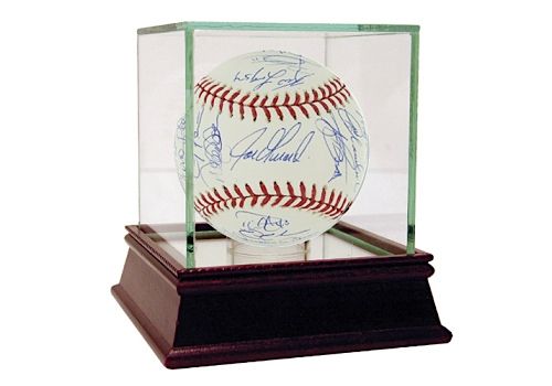 New York Yankees Team Signed 2009 WS Logo Baseball (LE/250) (MLB Auth)