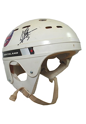 Dennis Potvin NY Islanders Game-Used & Autographed Helmet (JSA)