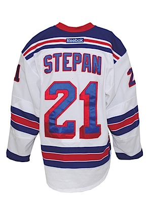 2011-12 Derek Stepan NY Rangers Game-Used Road Jersey (MSG-Steiner LOA)
