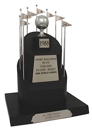 1988 Orel Hershiser Sport Magazine World Series MVP Trophy (Hershiser LOA)