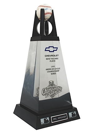 1995 Orel Hershiser Cleveland Indians ALCS MVP Trophy (Hershiser LOA)
